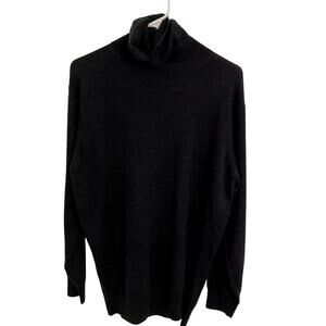 IRO Turtleneck Mens Size Small Dark Gray Wool Sweater Pullover Luxury Preppy